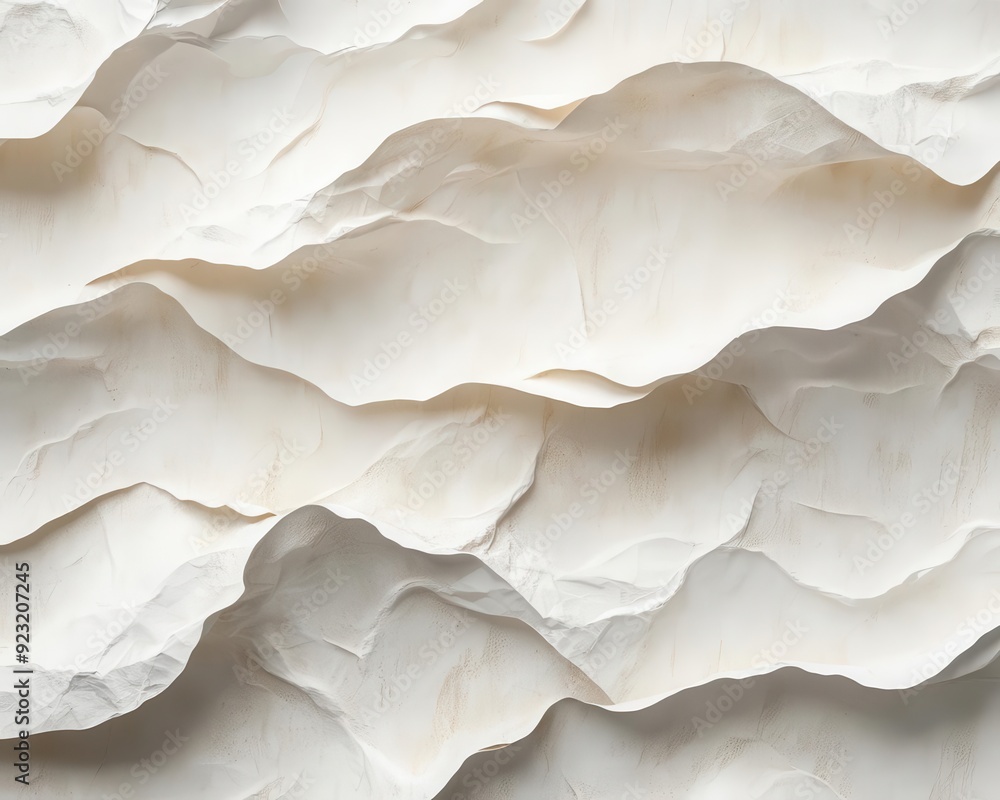 Poster organic paper texture with irregular forms, soft tones, and a natural flow, subtle texture creating 
