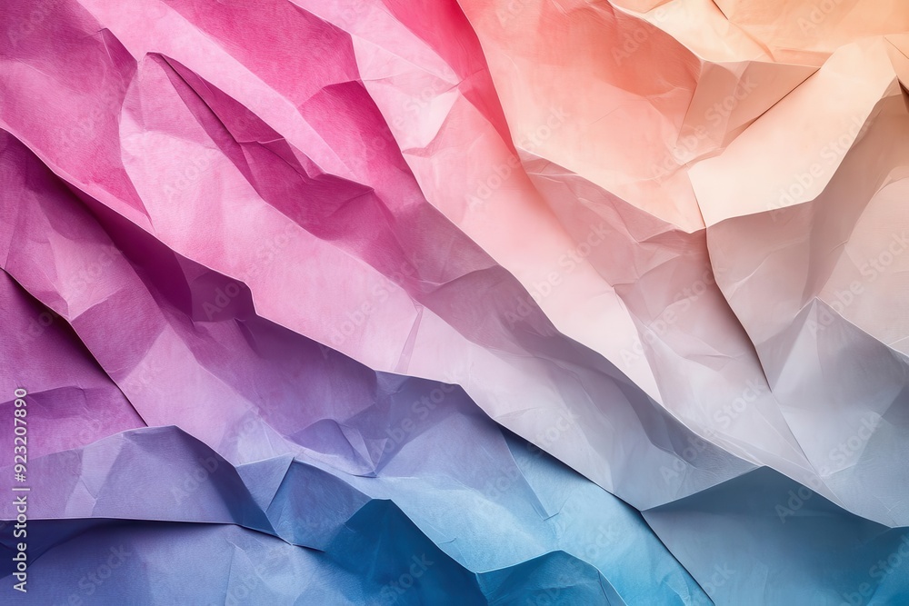 Poster geometric paper background with angular shapes, folded patterns, sharp lines, and subtle shadows, cr