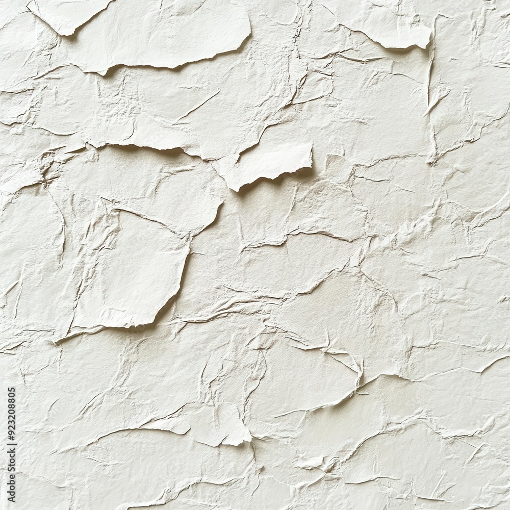 Poster coarse paper texture in a close-up shot, intricate details with light reflection and subtle color va