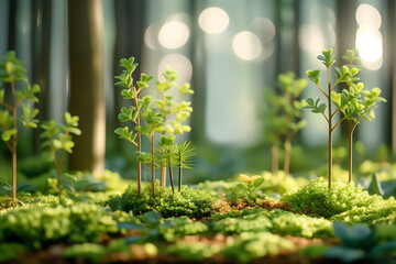 Obraz premium Small forest miniature