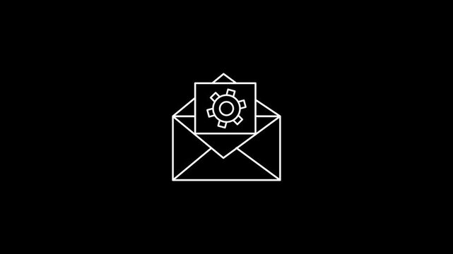 Cloud mail server icon isolated Cloud server hosting for email. Online message service. Mailbox sign.
