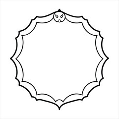 Hand drawn Halloween frame template design.