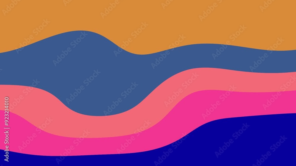 Wall mural noise wave background animated abstract element, seamless loop animation on background hd
