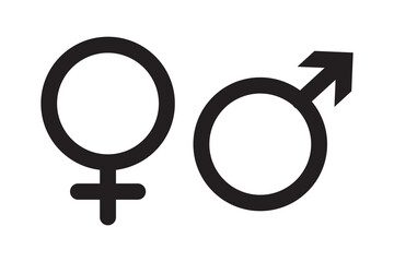 Gender icon vector design. Male and female sign of gender equality icon vector. Vector illustration