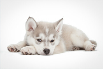 Husky puppy isolated