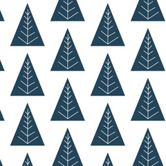 Obraz premium seamless pattern with christmas trees