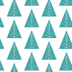 Obraz premium seamless pattern with christmas trees