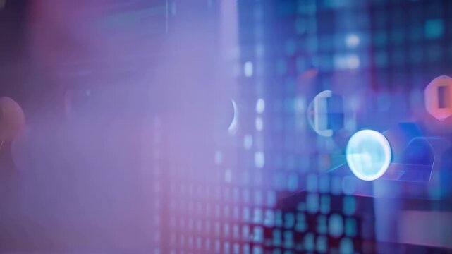 A woman stands looking through a window at a bustling city at night, Visualize the secure handling of customer data to comply with privacy regulations