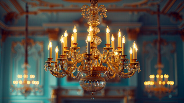 A beautifully ornate living room, where opulence meets comfort, making every gathering an affair to remember under the sparkling chandeliers-1