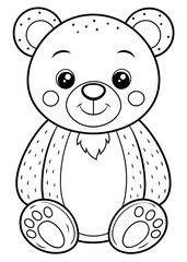 Obraz premium Sweet Bear Coloring Pages: Fun for Kids of All Ages. Cute. Bear. Coloring. Pages. Fun