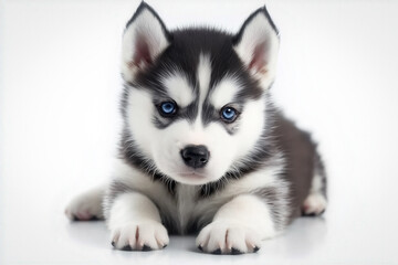 Obraz premium Siberian husky puppy isolated