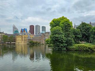 Skyline in the city of the hague, Netherlands 