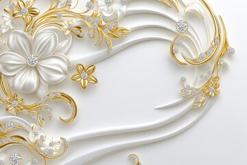 Luxury style white and gold color  awesome HD background