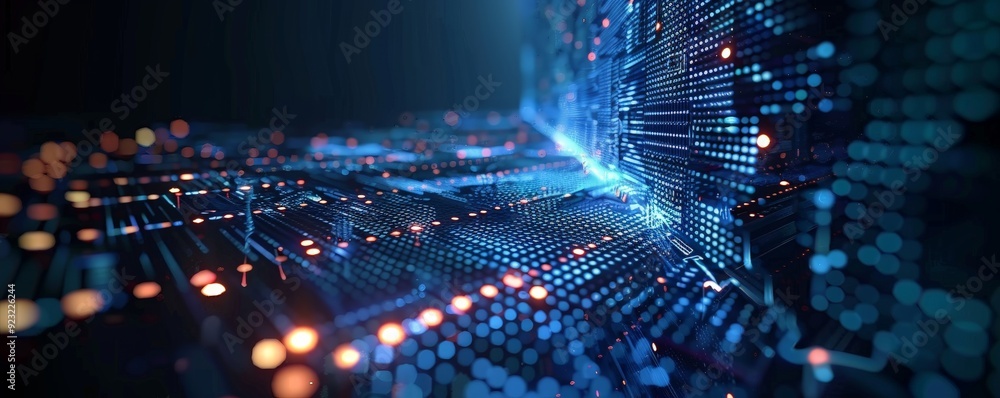 Aufkleber showcase your tech concepts with this visually striking digital background, designed to enhance your