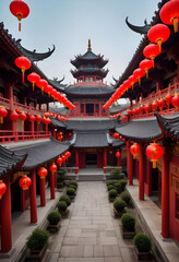 Fototapeta premium chinese temple in the city