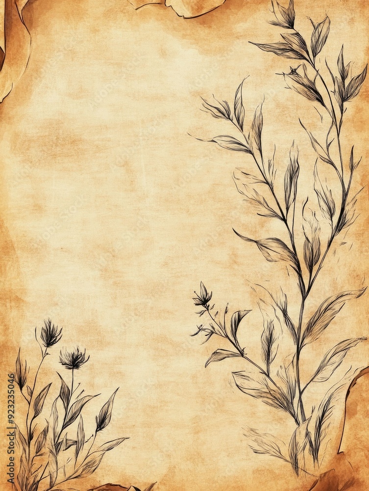 Poster sketchy handmade banner with rustic charming brush strokes and rough edges vintage grunge textured b