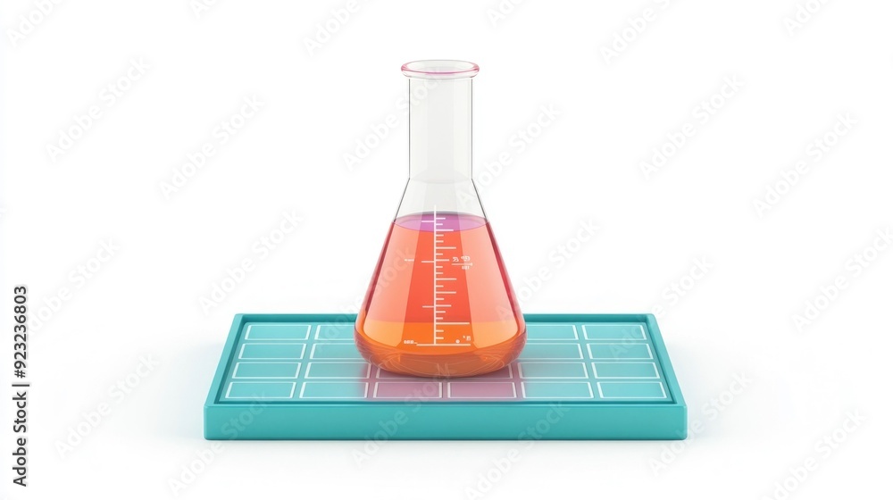 Aufkleber visually striking 3d icon representing the intersection of education science and chemistry the image