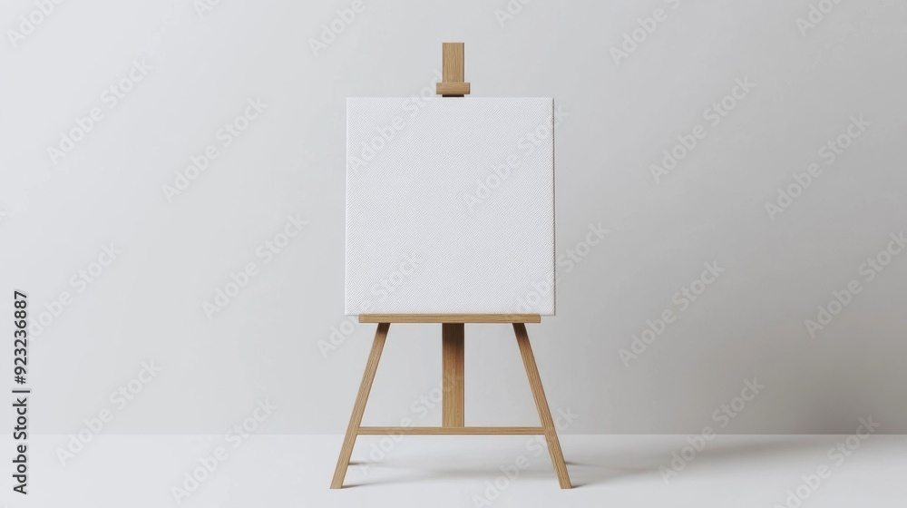 Poster 3d of education icon art easel with a canvas isolated on white background concept for creative learn
