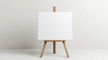 3D of an Education Art Easel with a Canvas Isolated on a Clean White Background Representing Creativity Learning and Digital