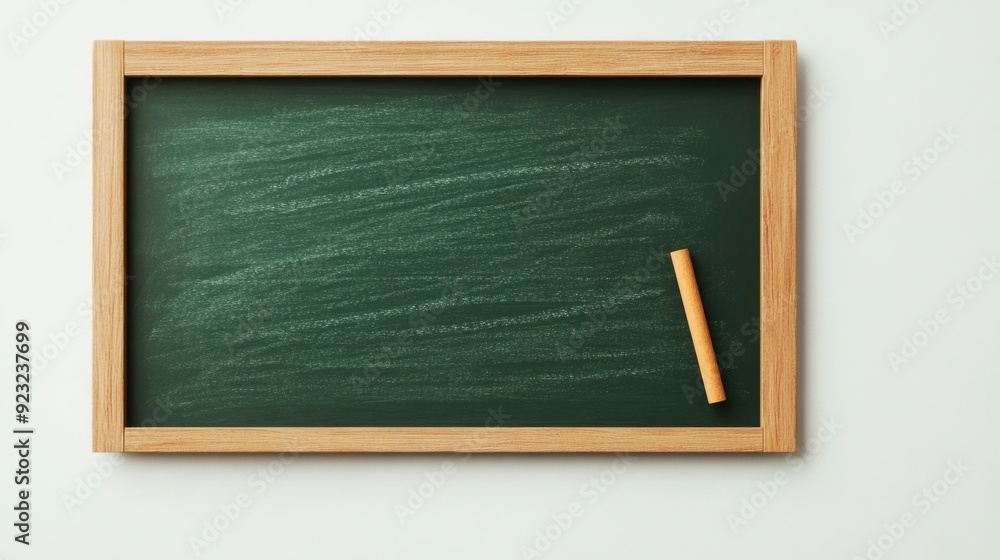 Poster detailed 3d of an education icon featuring a blackboard with chalk and eraser isolated on a clean wh