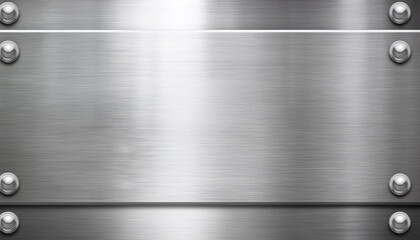 Obraz premium Aluminum metal texture background with an empty place for inscription