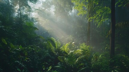Fototapeta premium rain forest in the morning