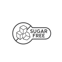 Fototapeta premium sugar free symbol, sugar free label, vector art.