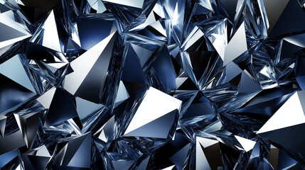 abstract black and blue crystal background