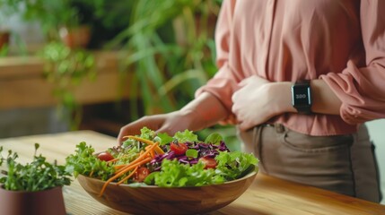 The healthy fresh salad