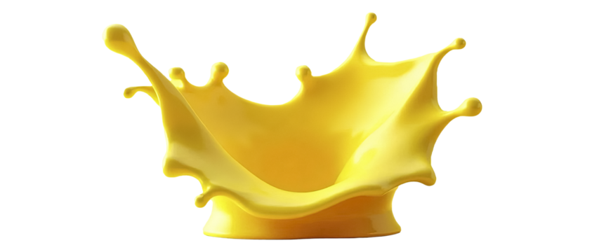 Dynamic yellow mango splash isolated on Png background with drops and ripples, Vibrant Yellow Mango Splash with Droplets Eye-Catching Yellow Splash with Ripples and Drops for Beverage Photography
