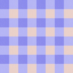 Simple gingham pattern in blue color. Design for wrapping paper, textile and wallpaper. Minimalistic design.