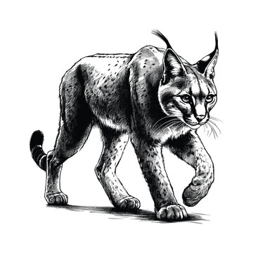 recommend clip art: Hand drawn black outline animal vector