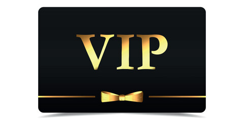 Vip label. Vip. Tag. Voucher. Gift card. VIP Invitation. Golden VIP. Luxury template design. Vector black banner with gold vip text. Vip gold ticket. Vip in abstract style on black background.