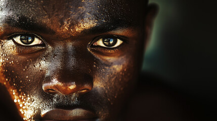 close up of a boxer with boxing gloves