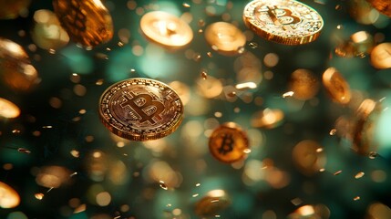 A 3D digital currency exchange with floating exchange rates, symbolizing global financial transactions