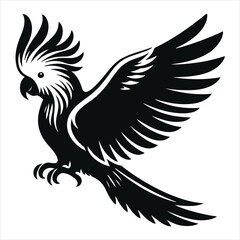 Obraz premium A Black and White Eagle Graphic