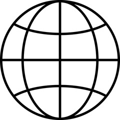 Globe icon. Network sign. Linear style.