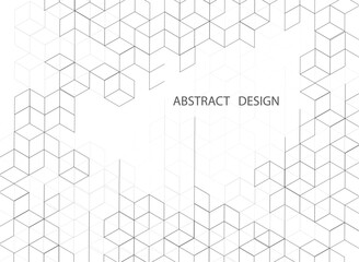 Abstract black isometric vector blocks
