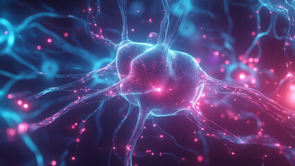 Neuro-Abstract Energy Lines with Geometric AI Background
