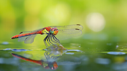 Naklejka premium dragonfly close up