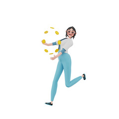 3d render character businesswoman illustration