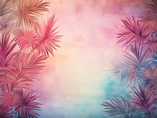 Exceptional Texture background with different exotic leaves