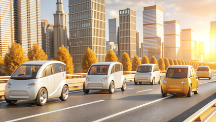 Autonomous driving and electric vehicles of the future that are environmentally friendly and urban.