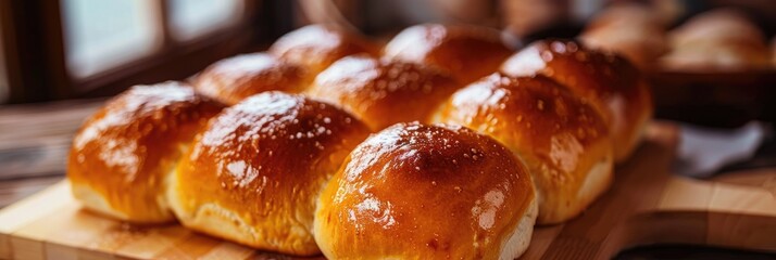 Freshly Baked Homemade Buns for Food and Beverage