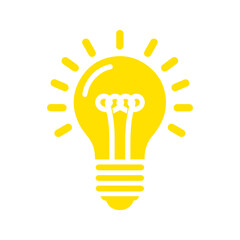 Bulb light vector icon flat style