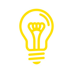 Bulb light vector icon flat style