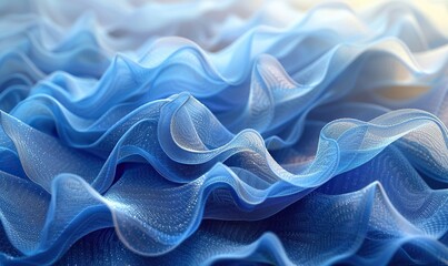 flying blue silk generative ai.