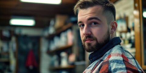 Fototapeta premium Barber Shop Customer