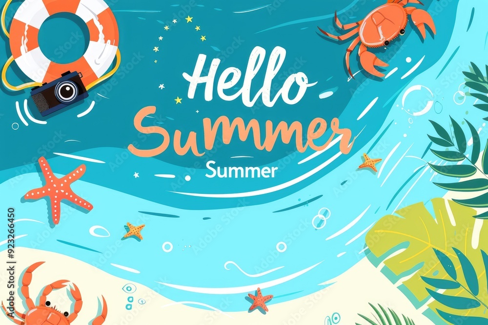 Canvas Prints summer holiday background with flops. generative ai