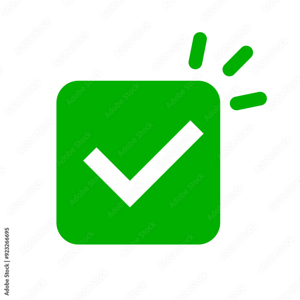 Poster highlighted checkbox. completed checkbox. vector.